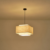 LÁMPARA COLGANTE DE TELA 1xΕ27 MÁX. 15W Ø400Χ1090mm BEIGE ARTE ILLUMINA MUSA
