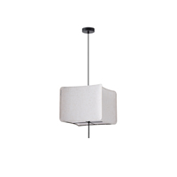 LÁMPARA COLGANTE DE TELA 1xΕ27 MÁX. 15W Ø480ΧH900mm BEIGE ARTE ILLUMINA TOSCANY