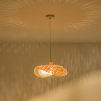 LÁMPARA COLGANTE BAMBÚ 1xE27 420x300x130mm ARTE ILLUMINA LAGOON