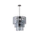 LÁMPARA COLGANTE METAL-VIDRIO 14ΧΕ14 ΜΑΧ 8W Ø550mm NEGRO ARTE ILLUMINA MIRA