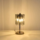 LÁMPARA DE MESA METAL-VIDRIO 3xE14 MAX 8W Ø200mm NEGRO ARTE ILLUMINA MIRA