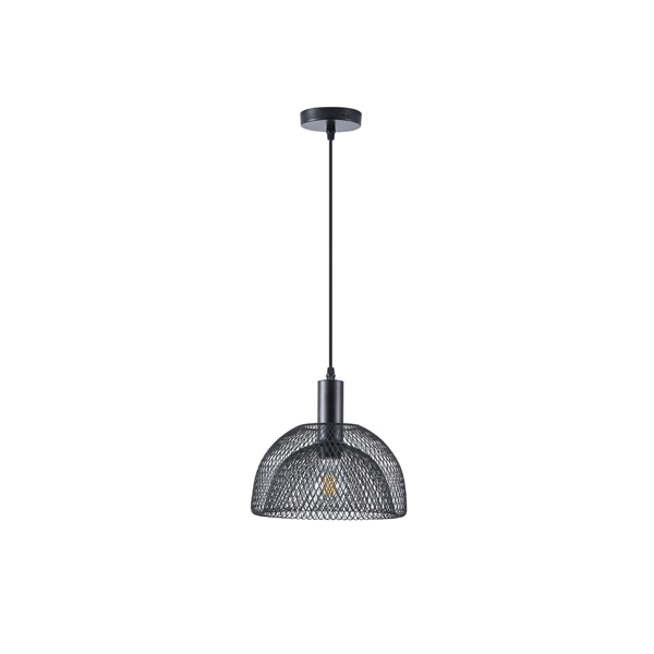 LÁMPARA COLGANTE 1xE27 MÁX. 15W 255x1280mm CAMPANA ARTE ILLUMINA NEGRA