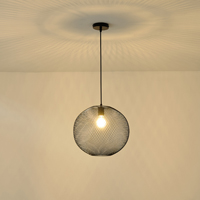 LÁMPARA COLGANTE DE METAL 1xE27 MÁX. 15W 250x250x1280mm NEGRO ARTE ILLUMINA MESH