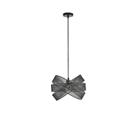 LÁMPARA COLGANTE DE METAL  1xΕ27 MAX15W 350x350x1270mm NEGRO ARTE ILLUMINA OGGI