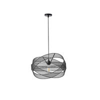 LÁMPARA COLGANTE DE METAL  1xΕ27 MAX15W 250x250x1280mm NEGRO ARTE ILLUMINA OGGI