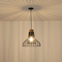 LÁMPARA COLGANTE METAL 1xE27 MÁX. 15W 360x360x1380mm NEGRO ARTE ILLUMINA BORLA