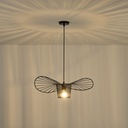 LÁMPARA COLGANTE DE METAL 1xΕ27 MAX15W 600x600x1270mm NEGRO ARTE ILLUMINA CAP