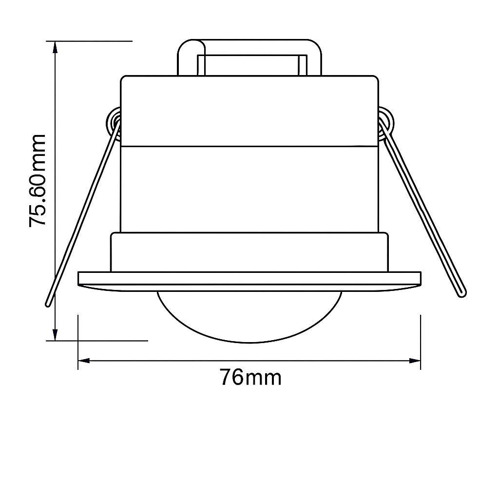 DETECTOR DE MOVIMIENTO EMPOTRADO INFRARROJO BLANCO IP44 1200W 220-240V 