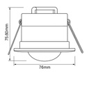 DETECTOR DE MOVIMIENTO EMPOTRADO INFRARROJO BLANCO IP44 1200W 220-240V 