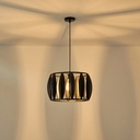 LÁMPARA COLGANTE METAL  1xE27 MÁX. 15W 425x425x1300mm NEGRO ARTE ILLUMINA CROWN