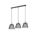 LÁMPARA COLGANTE METAL 3 LUCES 3xE27 MÁX. 15W 370x370x1260mm NEGRO ARTE ILLUMINA NET