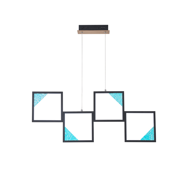 PLAFÓN DE TECHO ALUMINIO LED 36W 850lm 3000K 820x16X1340mm NEGRO ARTE ILLUMINA SQUARE
