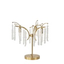 LÁMPARA DE MESA APARATOS DE ILUMINACIÓN METAL CRISTAL TRANSPARENTE 3xE27 MAZ 15W 500x500mm ARTE ILLUMINA DYNASTY