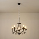 LÁMPARA COLGANTE CRISTAL TRANSPARENTE 5 LUCES 5xE27 MÁX. 15W 470x630mm NEGRO ARTE ILLUMINA VAULT