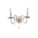 APLIQUE DE PARED METAL 2xE27 MÁX. 15W 210x300mm CRISTAL TRANSPARENTE ARTE ILLUMINA DUKE
