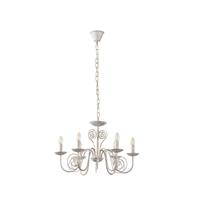 LÁMPARA COLGANTE METAL-VIDRIO TRANSPARENTE 6 LUCES 6xE27 MÁX. 15W 340x640mm ARTE ILLUMINA DUKE