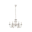 LÁMPARA COLGANTE METAL-VIDRIO TRANSPARENTE 6 LUCES 6xE27 MÁX. 15W 340x640mm ARTE ILLUMINA DUKE