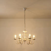 LÁMPARA COLGANTE METAL-VIDRIO TRANSPARENTE 6 LUCES 6xE27 MÁX. 15W 340x640mm ARTE ILLUMINA DUKE