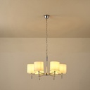 LÁMPARA COLGANTE METAL-TEJIDO 6 LUCES 6xE27 MÁX 15W 400x690mm ARTE ILLUMINA COURT