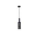 LÁMPARA COLGANTE DE HORMIGÓN Y HIERRO 1xΕ27 MÁX. 15 W 100 x 100 x 340 mm NEGRO ARTE ILLUMINA SCOURO