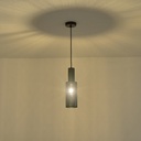 LÁMPARA COLGANTE DE HORMIGÓN Y HIERRO 1xΕ27 MÁX. 15 W 100 x 100 x 340 mm NEGRO ARTE ILLUMINA SCOURO