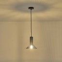 LÁMPARA COLGANTE DE HORMIGÓN Y HIERRO 1xΕ27 MÁX. 15 W 120 x 120 x 260 mm NEGRO ARTE ILLUMINA SCOURO