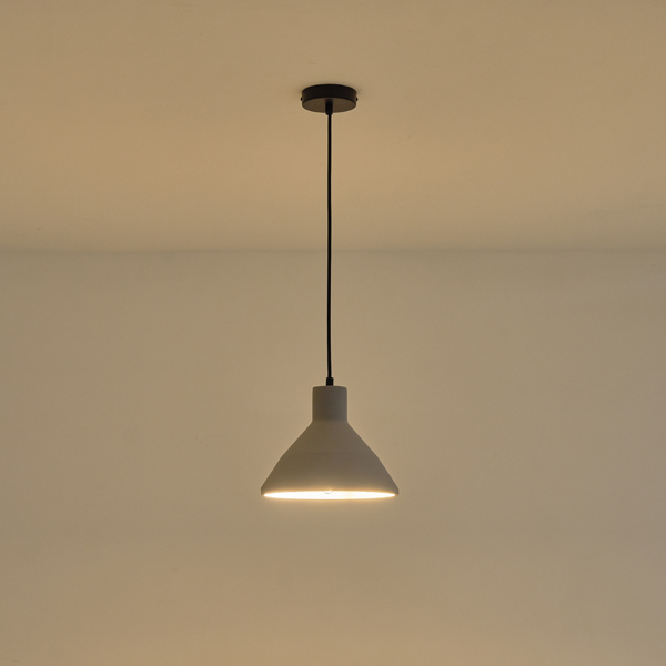 LÁMPARA COLGANTES HORMIGÓN 1xE27 MÁX15W 240x240x200mm GRIS ARTE ILLUMINA YESO