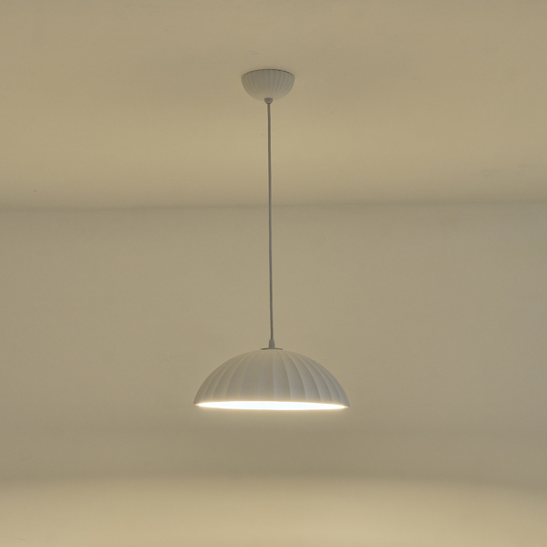 LÁMPARA COLGANTE GESSO 1xE27 MAX 15W 350x350x130mm BLANCO ARTE ILLUMINA CALCO