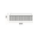PLAFÓN DE TECHO ACRÍLICAS LED 18W 1000lm 3000K Ø50 TRANSPARENTE-NEGRO ARTE ILLUMINA AURORA