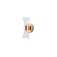APLIQUE DE PARED ACRÍLICO CON MOTIVO DE LÍNEAS 8W 3000K 720lm 520×360mm ORO FRANCÉS ARTE ILLUMINA TELA