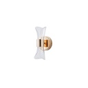 APLIQUE DE PARED ACRÍLICO CON MOTIVO DE LÍNEAS 8W 3000K 720lm 520×360mm ORO FRANCÉS ARTE ILLUMINA TELA
