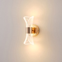 APLIQUE DE PARED ACRÍLICO PATRÓN DE PUNTOS 8W 3000K 720lm 520x360mm ORO FRANCÉS ARTE ILLUMINA TELA