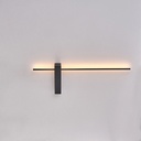 APLIQUE DE PARED METAL LED 8W 800lm 3000K 600x200x40mm NEGRO ARTE ILLUMINA CLIO