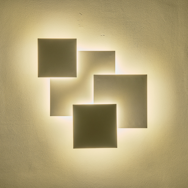 LUMINARIA DE TECHO O PARED LED 30W 2600lm 3000Κ 550x550mm BLANCO ARTE ILLUMINA THALIA
