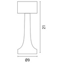 LÁMPARA DE MESA TÁCTIL RECARGABLE LED 3W 240lm 3000K 5V REGULABLE PLATA ARTE ILLUMINA GLOWORA