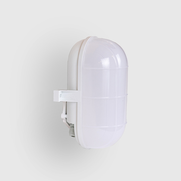 APLIQUE DE PARED DE FUNDICIÓN A PRESIÓN OVALADO 1 W, 222x 95x104mm, BLANCA, CON CUBIERTA DE PLÁSTICO, ARTE ILLUMINA