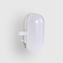 APLIQUE DE PARED DE FUNDICIÓN A PRESIÓN OVALADO 1 W, 222x 95x104mm, BLANCA, CON CUBIERTA DE PLÁSTICO, ARTE ILLUMINA