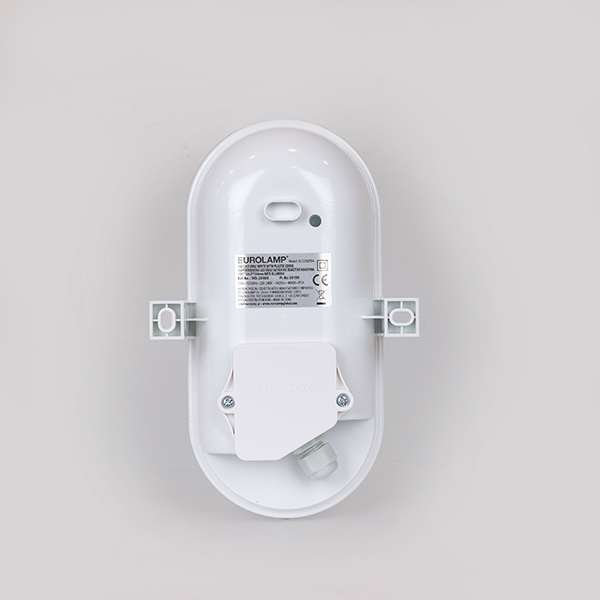 APLIQUE DE PARED DE FUNDICIÓN A PRESIÓN OVALADO 1 W, 222x 95x104mm, BLANCA, CON CUBIERTA DE PLÁSTICO, ARTE ILLUMINA