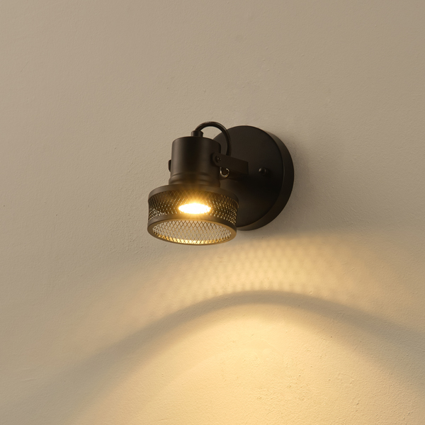 FOCO DE TECHO CON MALLA 1xGU10 MAX8W 165x100x152mm NEGRO ARTE ILLUMINA