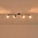 FOCO 4 LUCES METALIZADO 4XGU10 790x80x165mm NEGRO ARTE ILLUMINA OLYMP
