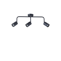 FOCO 3 LUCES METALIZADO 3XGU10 500x90x230mm NEGRO ARTE ILLUMINA OLYMP