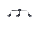 FOCO 3 LUCES METALIZADO 3XGU10 500x90x230mm NEGRO ARTE ILLUMINA OLYMP