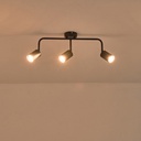 FOCO 3 LUCES METALIZADO 3XGU10 500x90x230mm NEGRO ARTE ILLUMINA OLYMP