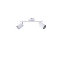 FOCO 2 LUCES METALIZADO 2xGU10 MÁX. 7W 300x80x155mm BLANCO ARTE ILLUMINA OLYMP