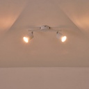 FOCO 2 LUCES METALIZADO 2xGU10 MÁX. 7W 300x80x155mm BLANCO ARTE ILLUMINA OLYMP
