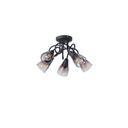 FOCO METÁLICO CON CRISTAL AHUMADO 5 LUCES 5xE14 MAX 7W D380xH185mm ARTE ILLUMINA CLASSY