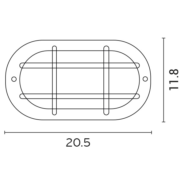 APLIQUE "GRID" PLASTICO BLANCO IP44