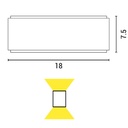 APLIQUE DE PARED "NIKITA" UP-DOWN LED 10W 180x65x75 ALUMINIO ARTE ILLUMINA