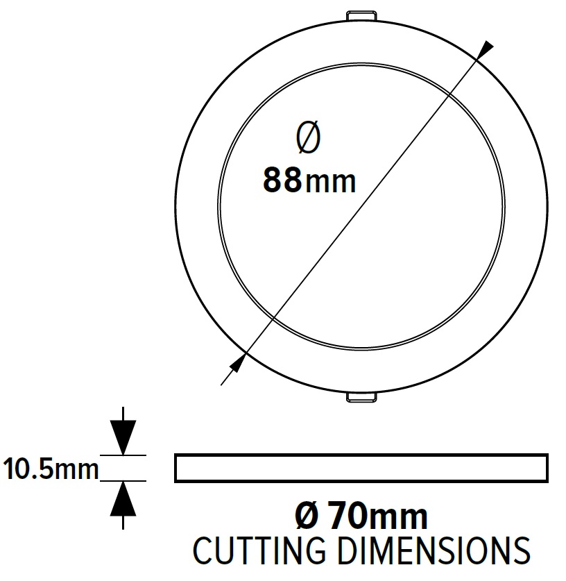EMPOTRABLE SLIM "PANEL 5W" Ø85 PLUS