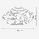 VENTILADOR DECORATIVO BLANCO Y MADERA CON LED Y CONTROL Ø68 DC 26W